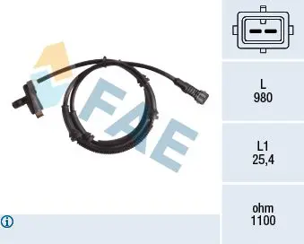 Handler.Part Sensor, wheel speed FAE 78201 1