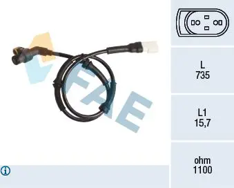 Handler.Part Sensor, wheel speed FAE 78202 1