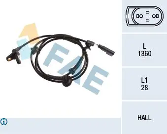 Handler.Part Sensor, wheel speed FAE 78216 1