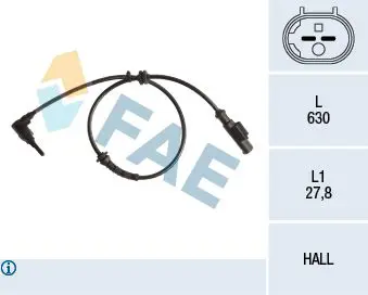 Handler.Part Sensor, wheel speed FAE 78241 1