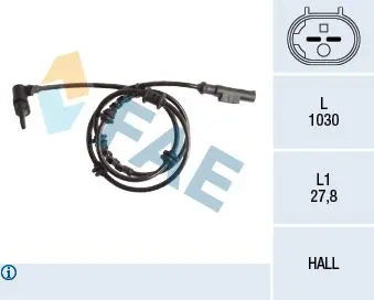 Handler.Part Sensor, wheel speed FAE 78246 1