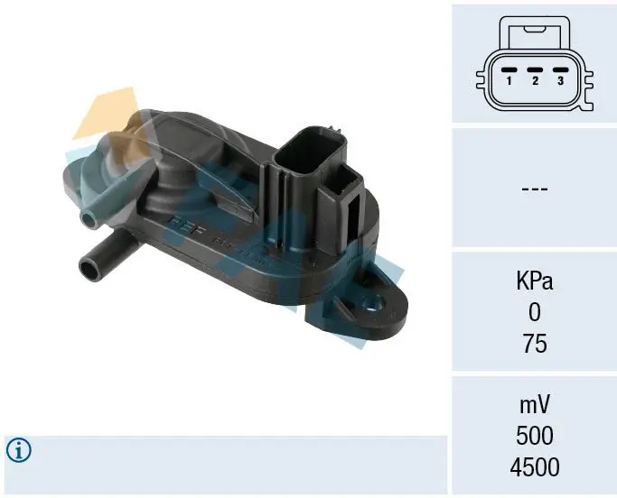 Handler.Part Sensor, exhaust pressure FAE 16121 1