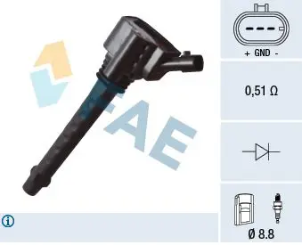 Handler.Part Ignition coil FAE 80267 1