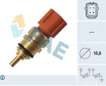 Handler.Part Sensor, coolant temperature FAE 33358 1