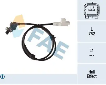 Handler.Part Sensor, wheel speed FAE 78317 1