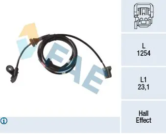 Handler.Part Sensor, wheel speed FAE 78271 1