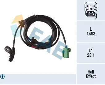 Handler.Part Sensor, wheel speed FAE 78272 1