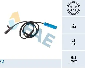 Handler.Part Sensor, wheel speed FAE 78293 1