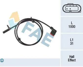 Handler.Part Sensor, wheel speed FAE 78289 1