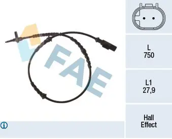 Handler.Part Sensor, wheel speed FAE 78265 1