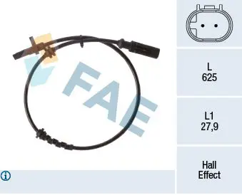 Handler.Part Sensor, wheel speed FAE 78267 1