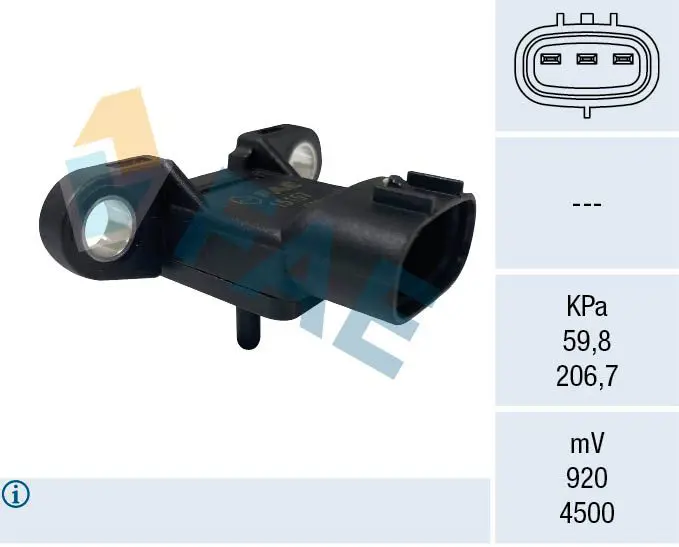 Handler.Part Sensor, intake manifold pressure FAE 15157 1