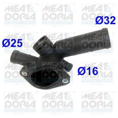 Handler.Part Coolant flange MEAT & DORIA 93123 1