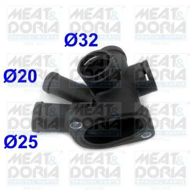 Handler.Part Coolant flange MEAT & DORIA 93186 1