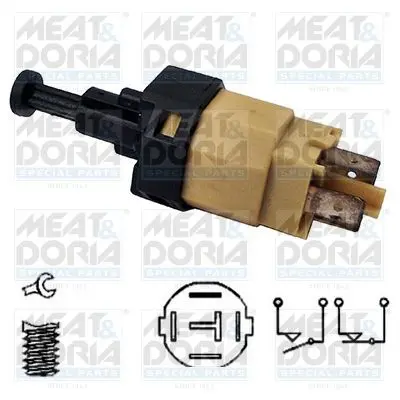 Handler.Part Brake light switch MEAT & DORIA 35010 1