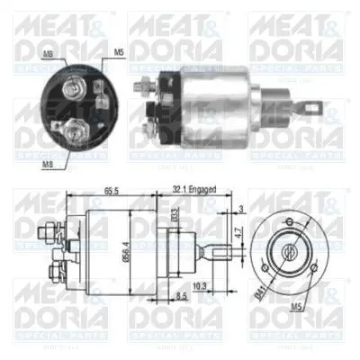 Handler.Part Solenoid switch, starter MEAT & DORIA 46003 1