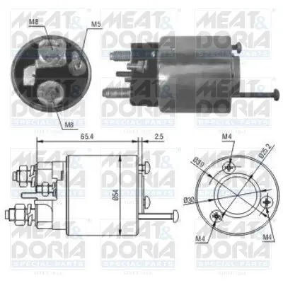 Handler.Part Solenoid switch, starter MEAT & DORIA 46018 1