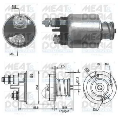 Handler.Part Solenoid switch, starter MEAT & DORIA 46020 1