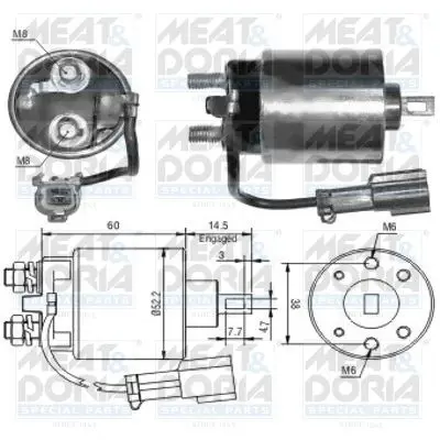 Handler.Part Solenoid switch, starter MEAT & DORIA 46023 1