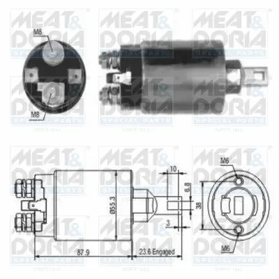 Handler.Part Solenoid switch, starter MEAT & DORIA 46026 1