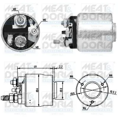 Handler.Part Solenoid switch, starter MEAT & DORIA 46063 1