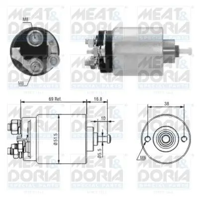 Handler.Part Solenoid switch, starter MEAT & DORIA 46104 1