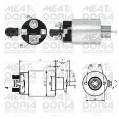 Handler.Part Solenoid switch, starter MEAT & DORIA 46171 1