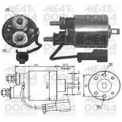 Handler.Part Solenoid switch, starter MEAT & DORIA 46175 1