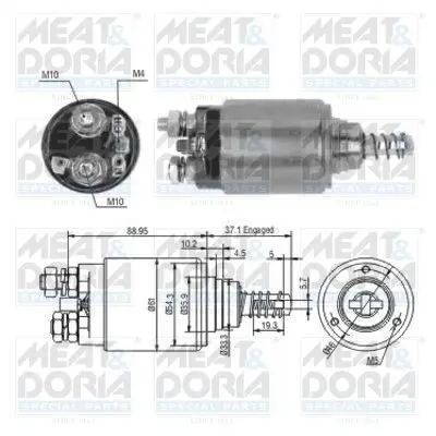 Handler.Part Solenoid switch, starter MEAT & DORIA 46191 1