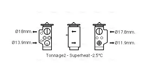 Handler.Part Expansion valve, air conditioning AVA AI1373 1