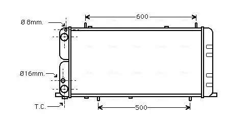 Handler.Part Radiator, engine cooling AVA AI2051 1