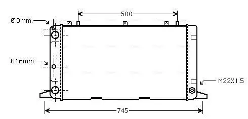 Handler.Part Radiator, engine cooling AVA AI2098 1