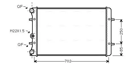 Handler.Part Radiator, engine cooling AVA AI2129 1