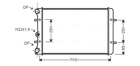 Handler.Part Radiator, engine cooling AVA AI2155 1