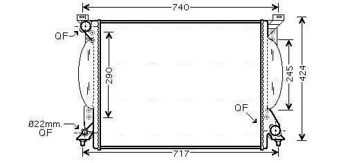 Handler.Part Radiator, engine cooling AVA AI2204 1