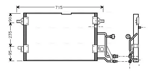 Handler.Part Condenser, air conditioning AVA AI5116 1