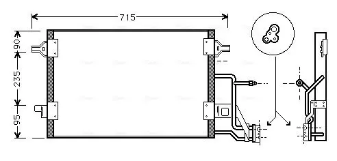 Handler.Part Condenser, air conditioning AVA AI5173 1