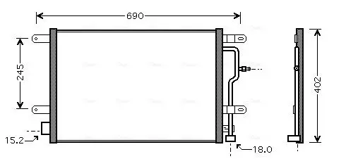 Handler.Part Condenser, air conditioning AVA AI5199 1