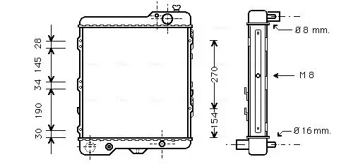 Handler.Part Radiator, engine cooling AVA AIA2038 1