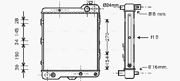 Handler.Part Radiator, engine cooling AVA AIA2040 1