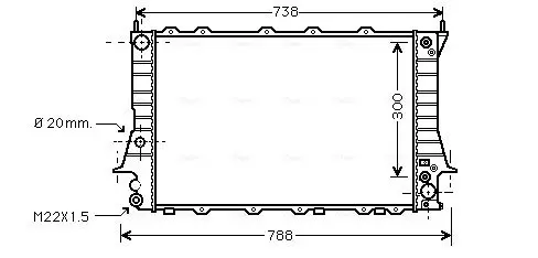 Handler.Part Radiator, engine cooling AVA AIA2082 1