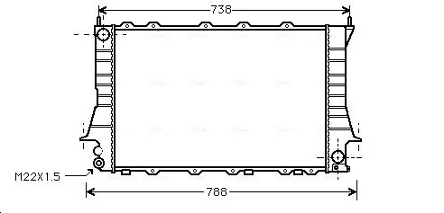 Handler.Part Radiator, engine cooling AVA AIA2083 1