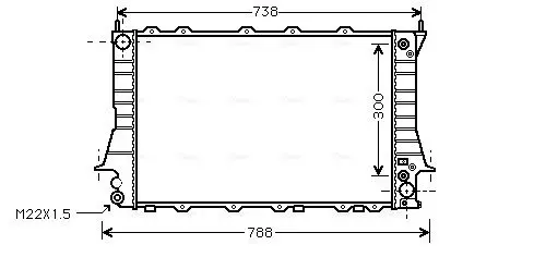 Handler.Part Radiator, engine cooling AVA AIA2084 1