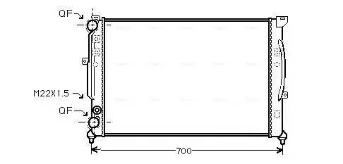 Handler.Part Radiator, engine cooling AVA AIA2123 1