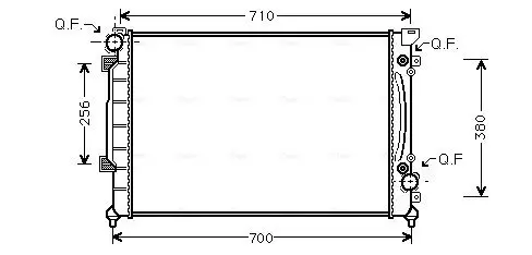 Handler.Part Radiator, engine cooling AVA AIA2157 1