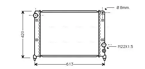 Handler.Part Radiator, engine cooling AVA AL2031 1