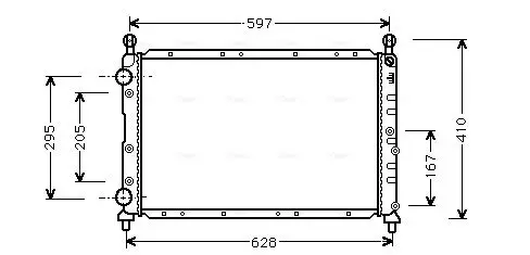 Handler.Part Radiator, engine cooling AVA AL2068 1