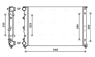 Handler.Part Radiator, engine cooling AVA AL2144 1