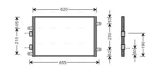 Handler.Part Condenser, air conditioning AVA AL5077 1