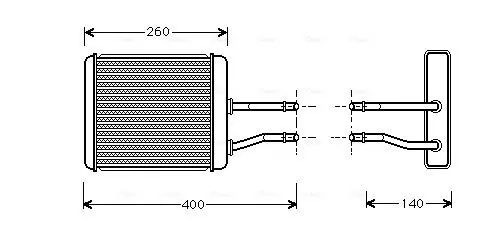 Handler.Part Heat exchanger, interior heating AVA AL6073 1